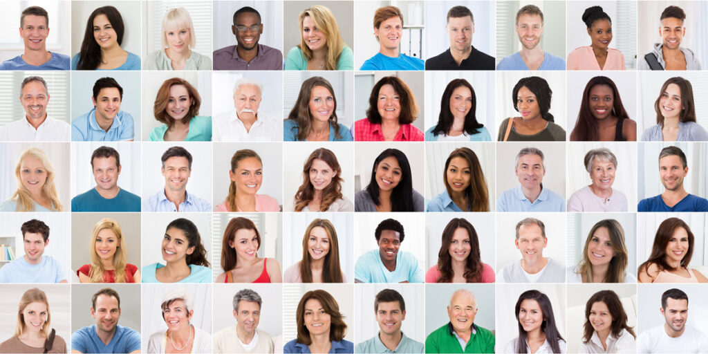 Collage Of Dental Patients Smiling After An All On 4 Dental Implant Procedure